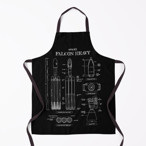 Artikelvorschau, SpaceX: Falcon Heavy (White Stencil-No Background) Vertical entworfen und verkauft von BGALAXY.