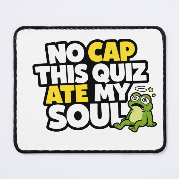 Item preview, Funny Frog Student Sticker | No Cap This Quiz Ate My Soul | School Humor Gift designed and sold by Moss & Mellow.