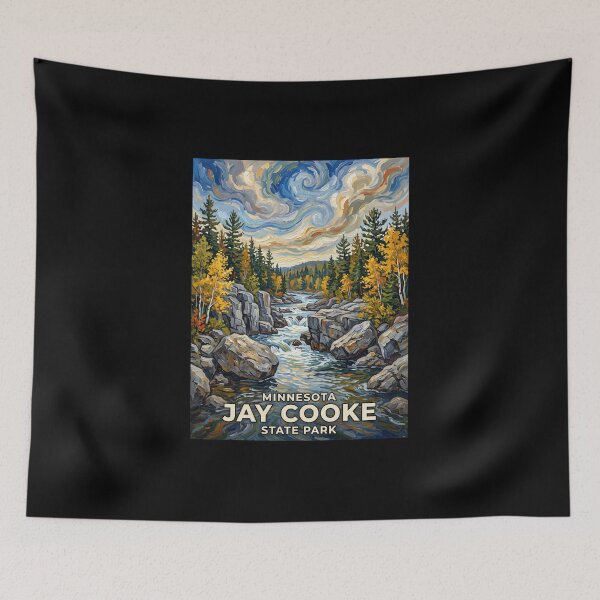 Item preview, Jay Cooke State Park Minnesota Vintage Travel Poster designed and sold by dudelinart.