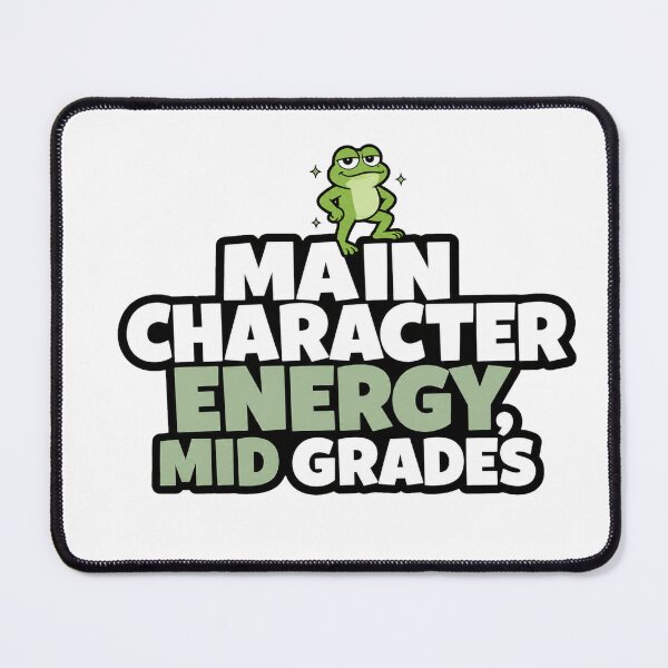 Item preview, Funny Frog Student Sticker | Main Character Energy Mid Grades | School Meme Gift designed and sold by Moss & Mellow.