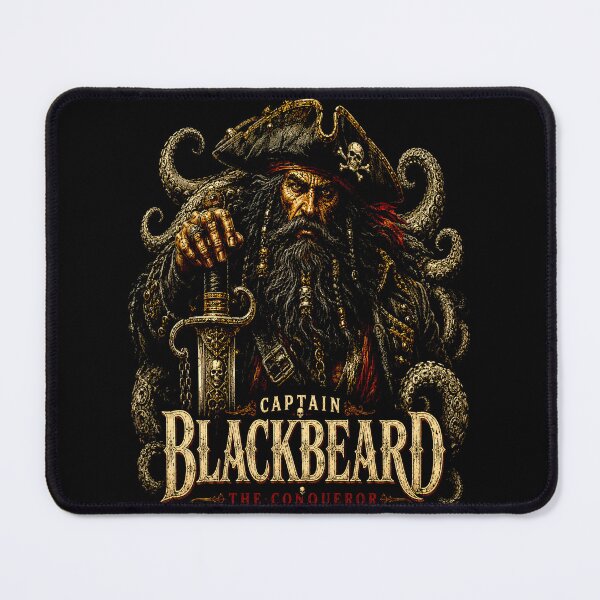 Item preview, Captain Blackbeard Pirate Tee | Skull, Sword, Nautical Octopus Design designed and sold by PaparazziAnunnaki.