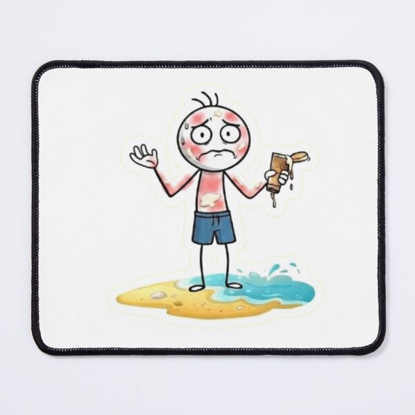 Item preview, Oops Murphy - Summer Beach Fail - Sunscreen Struggle - Funny Character Graphic designed and sold by oopsmurphy.