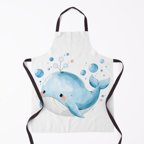 Item preview, Cute Kawaii Blue Whale Watercolor Illustration | Adorable Ocean Animal | Pastel Sea Life Cartoon Sticker designed and sold by PrintelloTH.