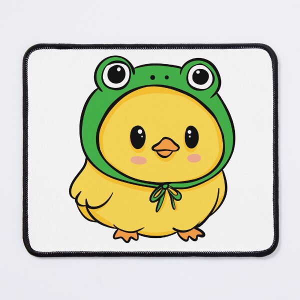 Item preview, Kawaii Duckling in a Frog Hat - Cute Baby Chick Aesthetic designed and sold by LYAN-STORE.