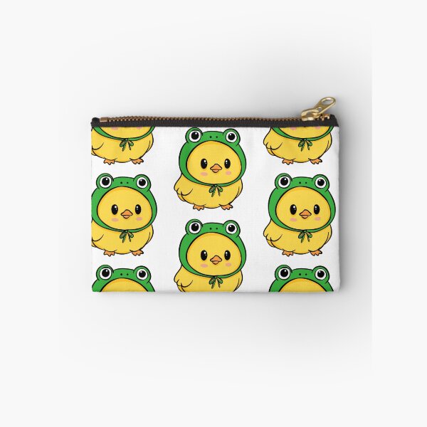 Item preview, Kawaii Duckling in a Frog Hat - Cute Baby Chick Aesthetic designed and sold by LYAN-STORE.