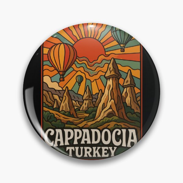 Item preview, Cappadocia Turkey Anatolia Retro Trippy designed and sold by TomFrontierArt.