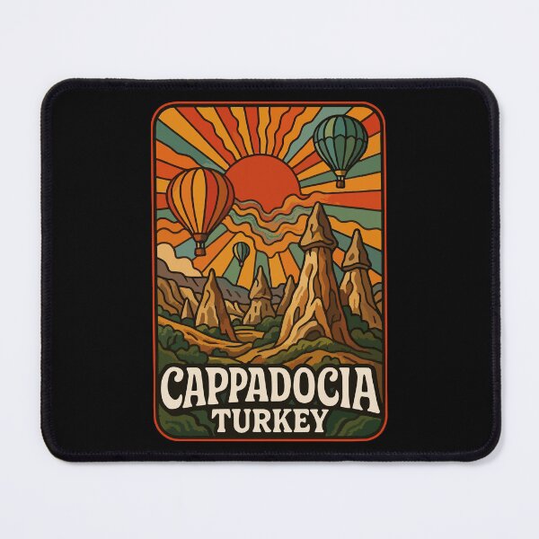 Item preview, Cappadocia Turkey Anatolia Retro Trippy designed and sold by TomFrontierArt.