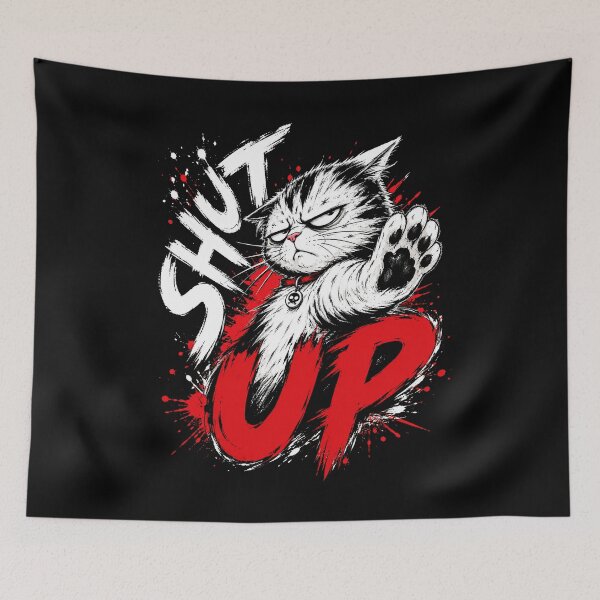 Item preview, Shut Up Grumpy Cat Graphic designed and sold by VONJU.