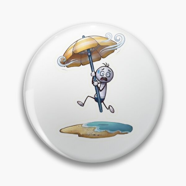 Item preview, Oops Murphy - Summer Beach Fail - Flying Umbrella - Funny Character Graphic designed and sold by oopsmurphy.