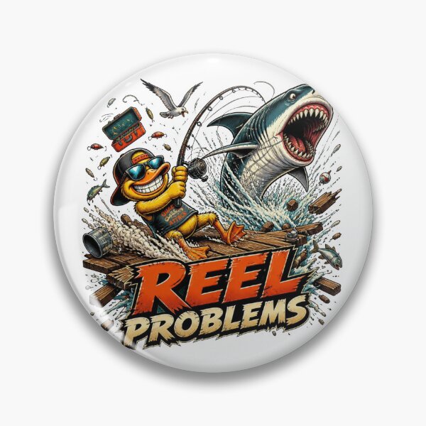 Item preview, Reel Problems Funny Fishing Duck designed and sold by Cavalier-org.