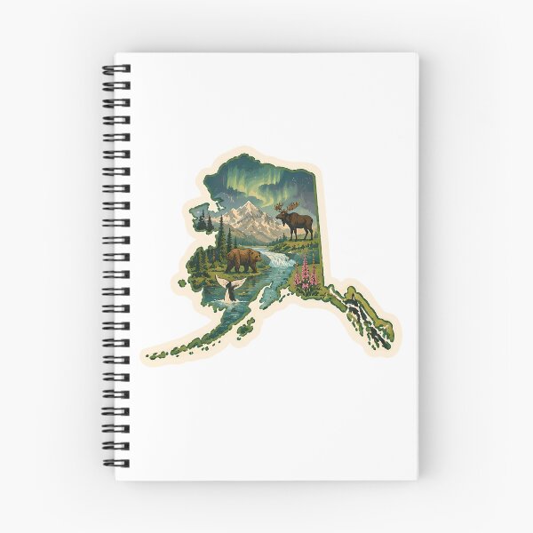 Item preview, Alaska State Map Watercolor designed and sold by ChemicalXShop.