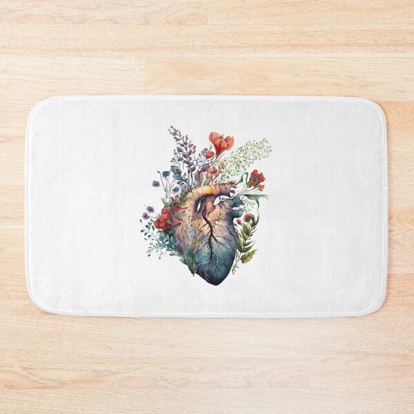 Item preview, Heart Overgrown With Florals - Anatomy Floral Botanical Watercolor  designed and sold by ArtCreations79.