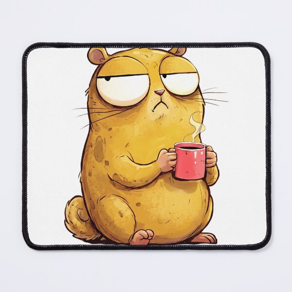 Item preview, Grumpy Coffee Hamster | Funny Cute Hamster Meme | Morning Mood Cartoon designed and sold by ColorFlick.