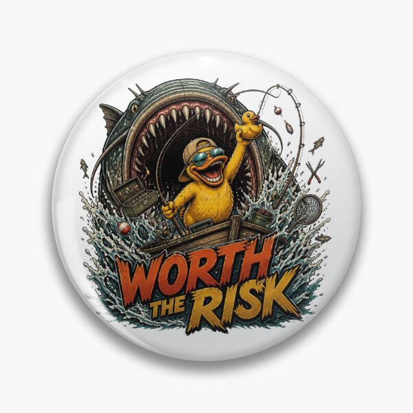 Item preview, Worth The Risk Funny Fishing Duck designed and sold by Cavalier-org.