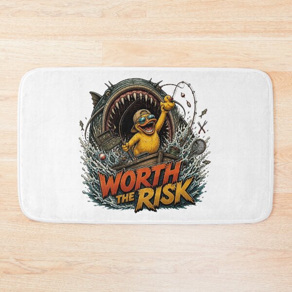 Item preview, Worth The Risk Funny Fishing Duck designed and sold by Cavalier-org.