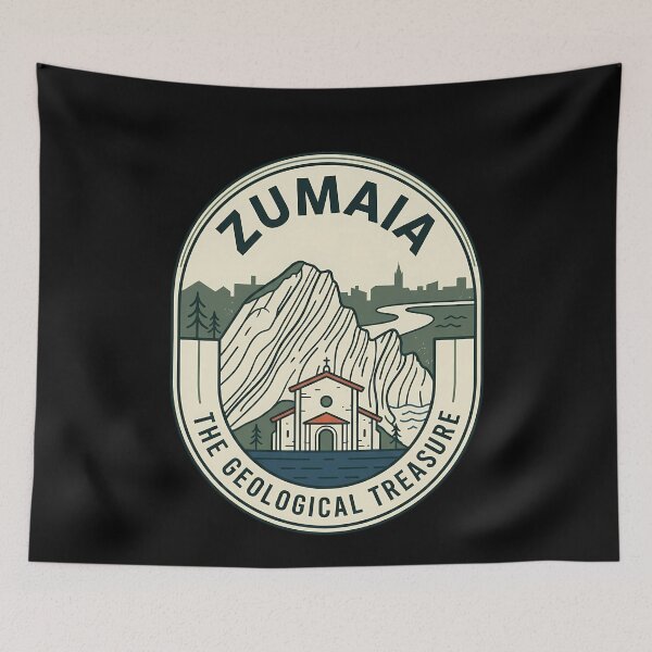 Item preview, Zumaia Geological Treasure Vintage Travel Emblem designed and sold by k3rstman1.