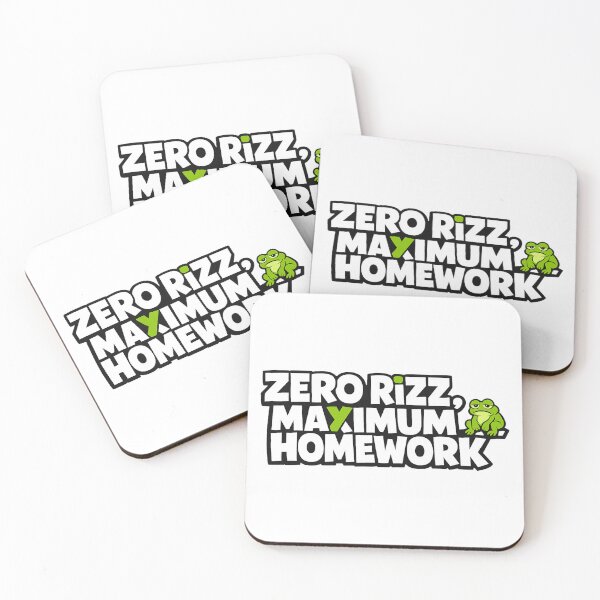 Item preview, Funny Frog Student Sticker | Zero Rizz Maximum Homework | Gen Z School Meme designed and sold by Moss & Mellow.