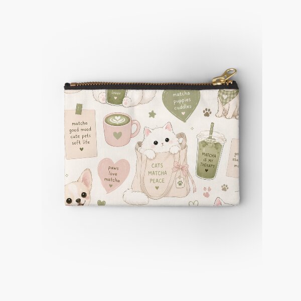 Item preview, Pastel Coffee Lover Cat & Dog Aesthetic | Cozy Gen Z Cute Animal Design designed and sold by flowerpower999.