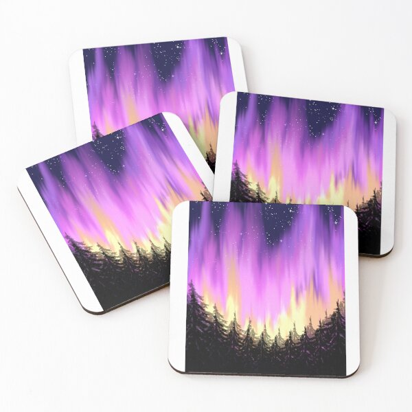 Item preview, Purple Night Sky with Aurora designed and sold by CanvasCharms.