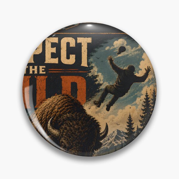 Item preview, Respect the Wild Retro Yellowstone T-Shirt | Funny Bison Attack National Park Poster | Yellowstone Doesn't Care About Your Selfie | Vintage Stay Back 25 Yards Graphic designed and sold by SergioMiklos.