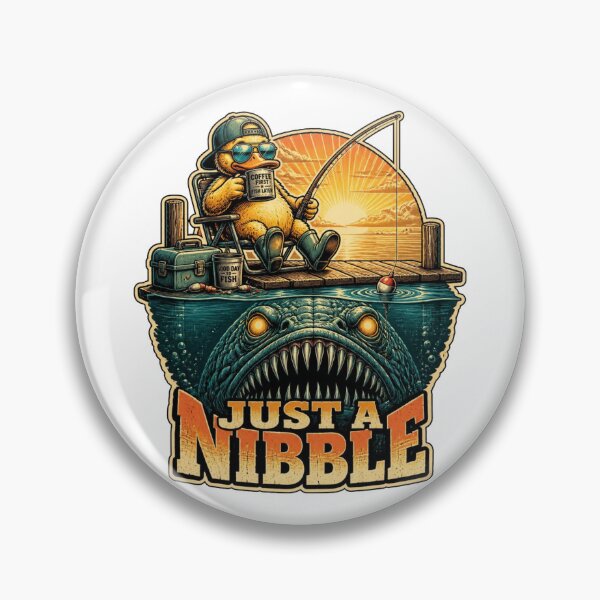 Item preview, Just a nibble Funny Fishing Duck designed and sold by Cavalier-org.