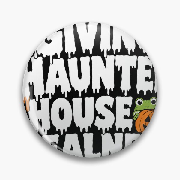 Item preview, Funny Halloween Frog Sticker | Giving Haunted House Realness | Spooky Gift designed and sold by Moss & Mellow.
