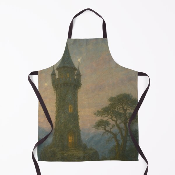 Item preview, Enchanted Forest Art | Mist-Encased Tower at Dawn | Fantasy Medieval Tower Art designed and sold by yeeted17.
