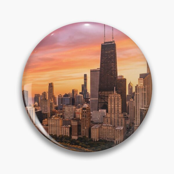 Item preview, Chicago Sunset over Lake Michigan designed and sold by WanderingLife.