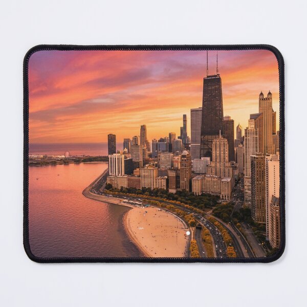 Item preview, Chicago Sunset over Lake Michigan designed and sold by WanderingLife.