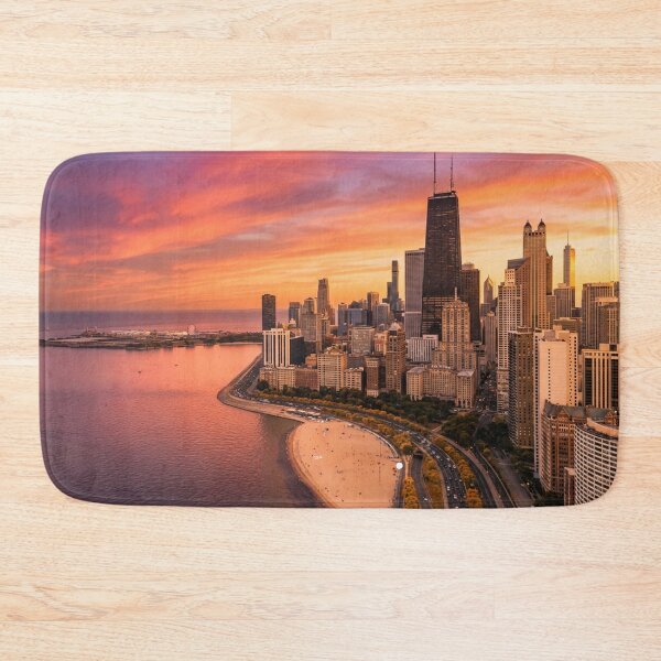 Item preview, Chicago Sunset over Lake Michigan designed and sold by WanderingLife.