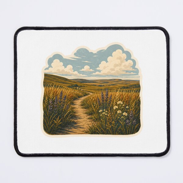 Item preview, Tallgrass Prairie National Preserve Watercolor designed and sold by ChemicalXShop.