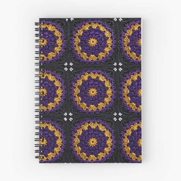 Item preview, Purple Gold Crochet Silk Black Circle Square designed and sold by LuisWorks.