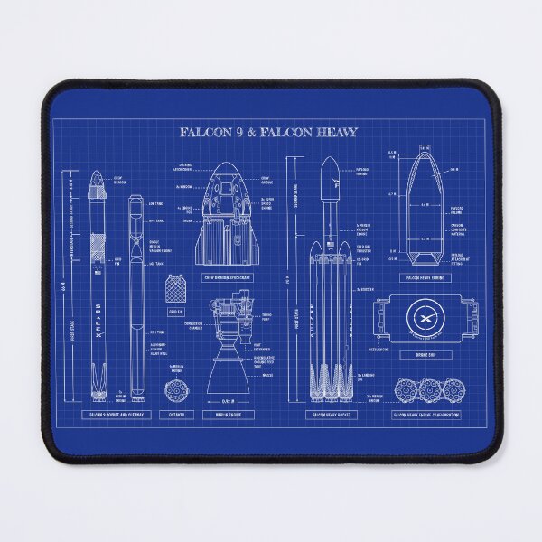 Item preview, SPACEX: Falcon 9 & Falcon Heavy (Blueprint) designed and sold by BGALAXY.