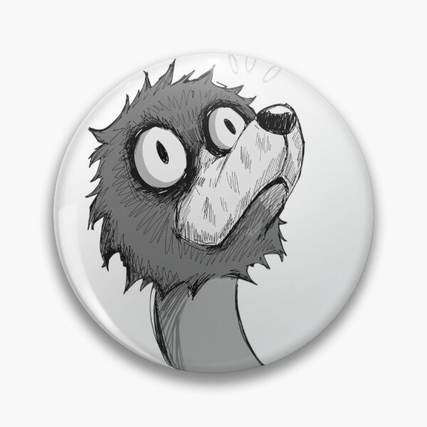 Item preview, Funny Panic Dog Meme Monochrome Sketch Stickers designed and sold by artworkheart.