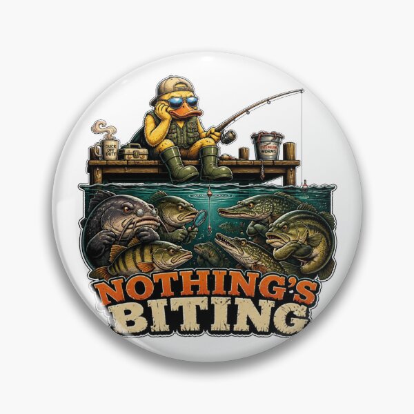 Item preview, Nothing's Biting Funny Fishing Duck designed and sold by Cavalier-org.