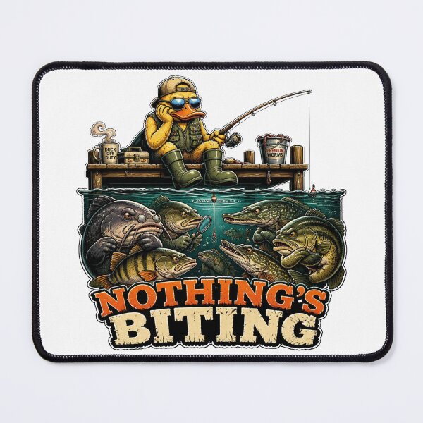 Item preview, Nothing's Biting Funny Fishing Duck designed and sold by Cavalier-org.