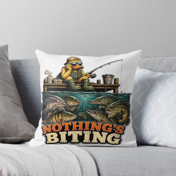 Item preview, Nothing's Biting Funny Fishing Duck designed and sold by Cavalier-org.