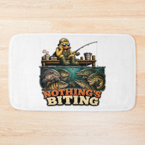 Item preview, Nothing's Biting Funny Fishing Duck designed and sold by Cavalier-org.