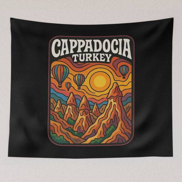 Item preview, Cappadocia Anatolia Trippy Art designed and sold by TomFrontierArt.