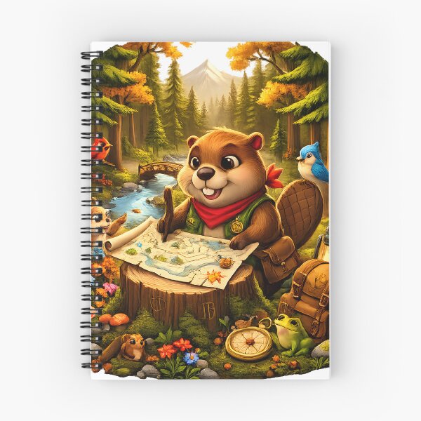 Item preview, Happy Beaver Adventures – Beaver Map Explorer designed and sold by Clothes With Smiling Animals Walt Gral.