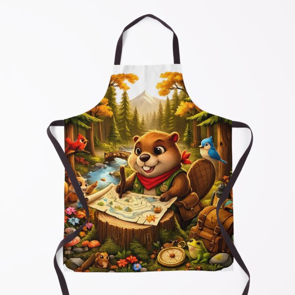 Item preview, Happy Beaver Adventures – Beaver Map Explorer designed and sold by Clothes With Smiling Animals Walt Gral.