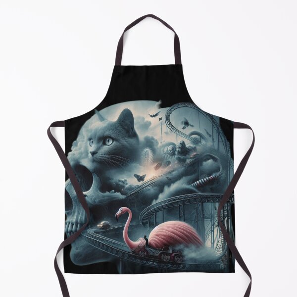 Item preview, Flamingo Rollercoaster and Cosmic Cat Skull Mindscape designed and sold by LujziWorld.