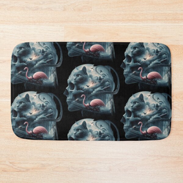 Item preview, Flamingo Rollercoaster and Cosmic Cat Skull Mindscape designed and sold by LujziWorld.