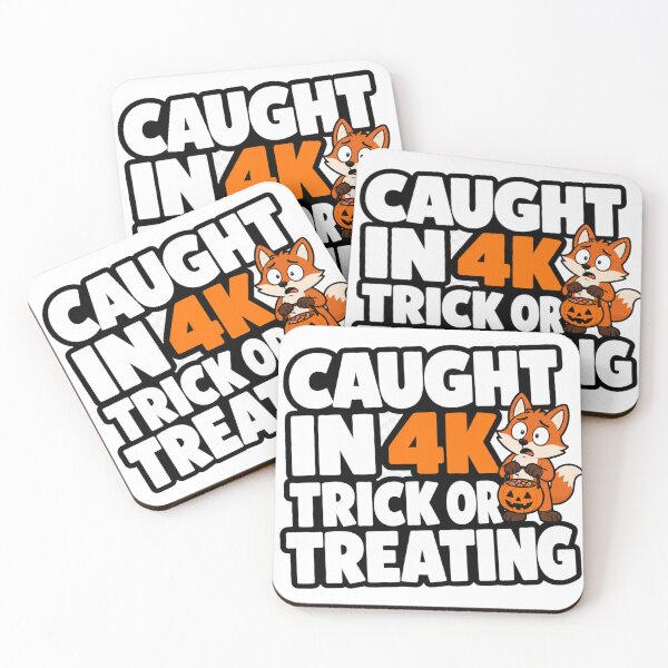 Item preview, Funny Halloween Fox Sticker | Caught in 4K Trick or Treating | Gen Z Meme designed and sold by Moonveil_Studio.
