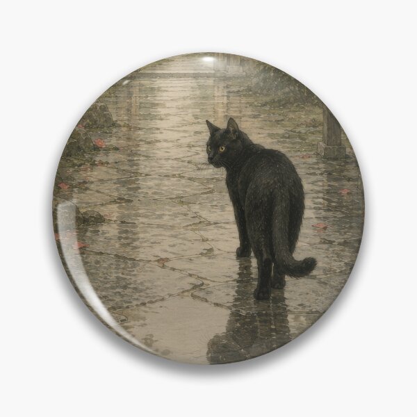 Item preview, Heian Cats #005 – Camellia After the Rain designed and sold by YamatoCatStudio.