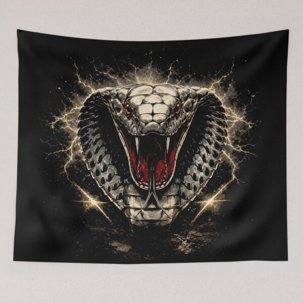 Item preview, Venom Strike – Fierce Cobra Fine Art Illustration | Dark Serpent Design designed and sold by Peter Kaul.