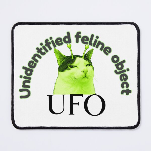 Item preview, UFO: unidentified feline object designed and sold by Meenova Art.
