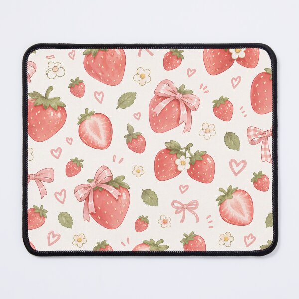 Item preview, Cute Strawberry Pattern | Pastel Cottagecore Coquette Aesthetic | Kawaii Fruit Design designed and sold by flowerpower999.