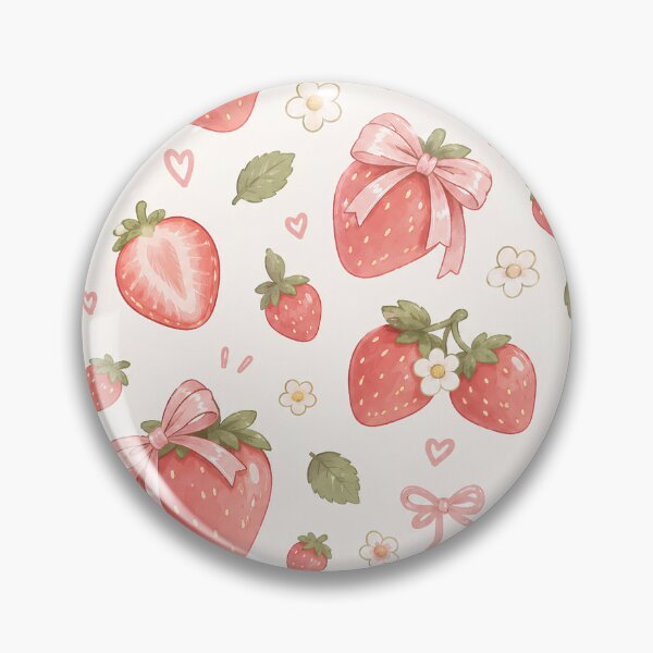 Item preview, Cute Strawberry Pattern | Pastel Cottagecore Coquette Aesthetic | Kawaii Fruit Design designed and sold by flowerpower999.