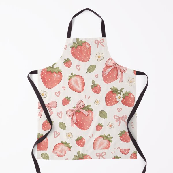 Aperçu de l'œuvre Motif fraise mignon | Esthétique cottagecore pastel | Design de fruits kawaii créée et vendue par flowerpower999.